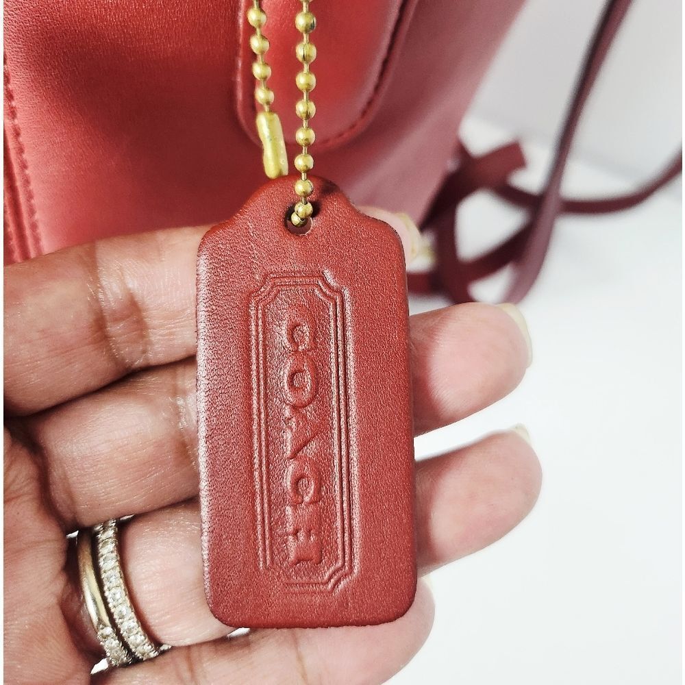 Coach Vintage 9992 Handle Backpack Red glove Tanned Leather - Picture 13 of 16